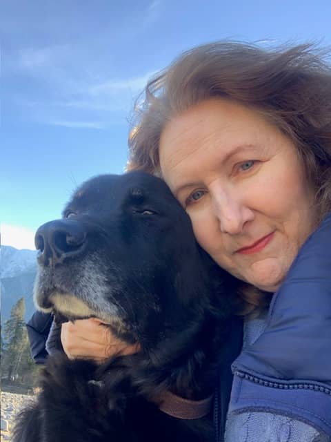 Marianne with her dog Murphy 